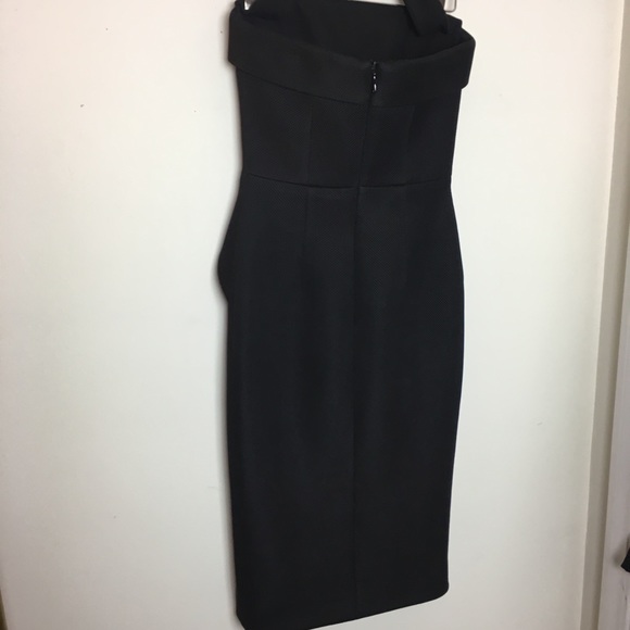 NICHOLAS black mesh halter midi cocktail dress SZ 2 - Picture 5 of 8
